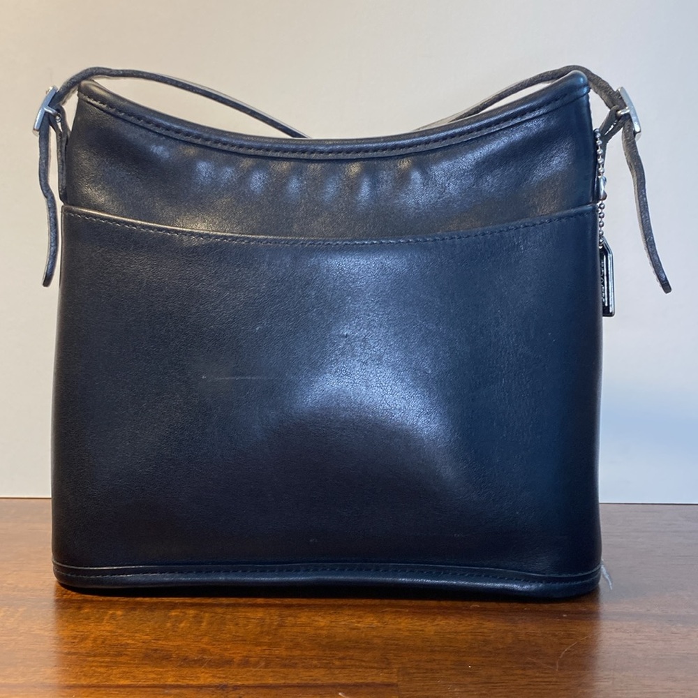 Vintage Coach Mambo 9062 Black Leather Crossbody Bag